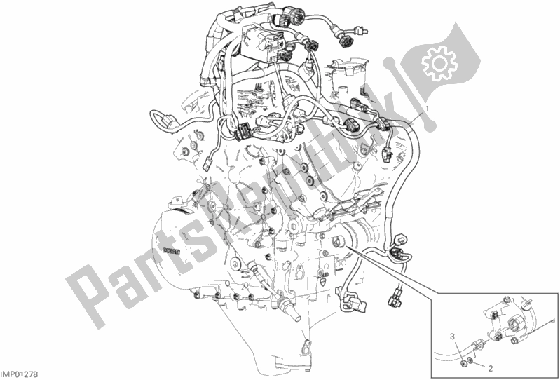 Tutte le parti per il Impianto Elettrico Motore del Ducati Streetfighter V4 S Thailand 1103 2020